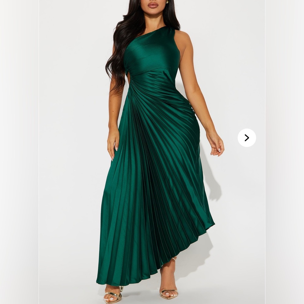Satin pleated dress